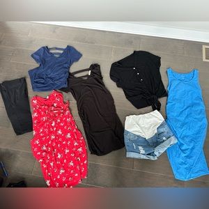 Set of 8 Summer Maternity clothes (s/m)